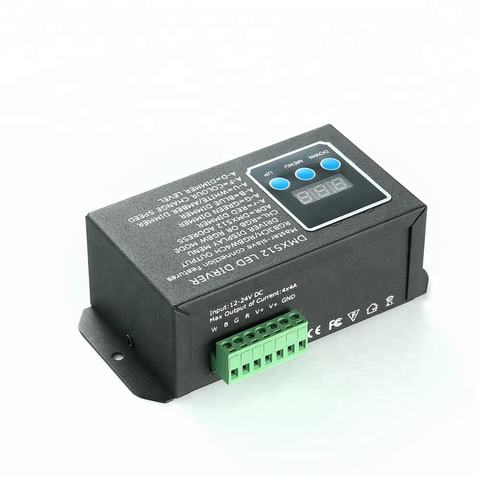 Manual Addressable DMX512 LED Decoder RGB/RGBW LED